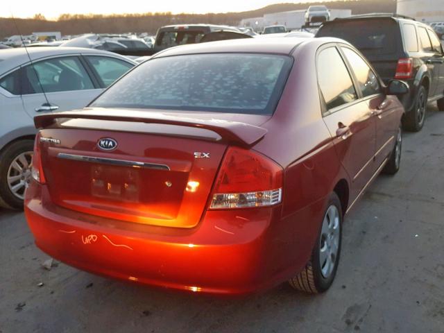 KNAFE121485506773 - 2008 KIA SPECTRA EX RED photo 4