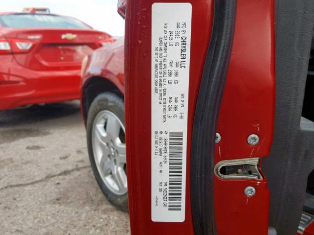 1B3HB48A19D150434 - 2009 DODGE CALIBER SX RED photo 10