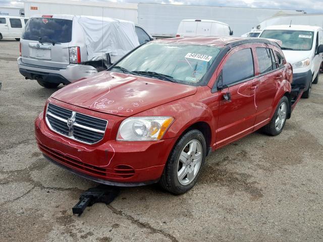 1B3HB48A19D150434 - 2009 DODGE CALIBER SX RED photo 2