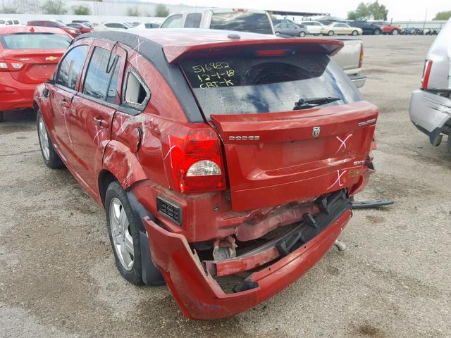 1B3HB48A19D150434 - 2009 DODGE CALIBER SX RED photo 3