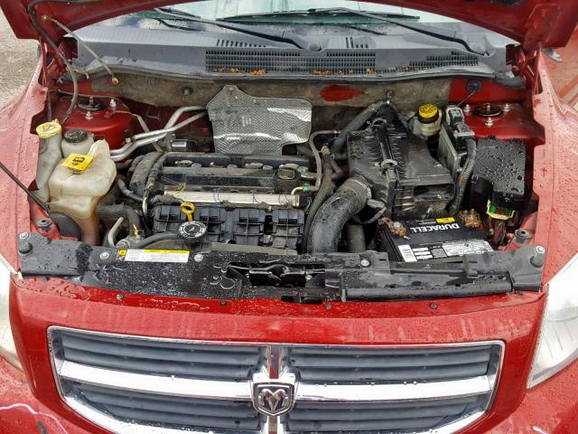 1B3HB48A19D150434 - 2009 DODGE CALIBER SX RED photo 7