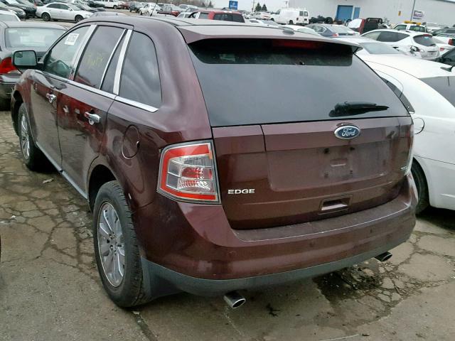 2FMDK3JC3ABA05341 - 2010 FORD EDGE SEL MAROON photo 3