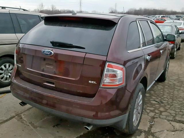 2FMDK3JC3ABA05341 - 2010 FORD EDGE SEL MAROON photo 4