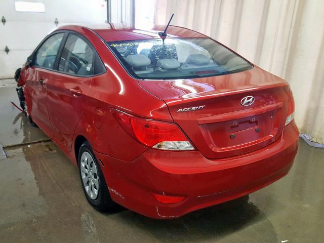 KMHCT4AEXHU389039 - 2017 HYUNDAI ACCENT SE RED photo 3