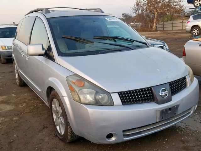 5N1BV28UX4N300467 - 2004 NISSAN QUEST S SILVER photo 1