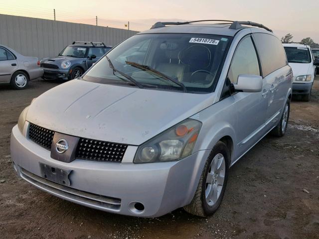 5N1BV28UX4N300467 - 2004 NISSAN QUEST S SILVER photo 2