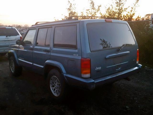 1J4FJ78S1WL205155 - 1998 JEEP CHEROKEE L BLUE photo 3