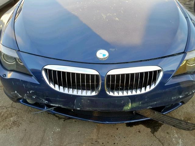 WBAEH73454B190813 - 2004 BMW 645 CI AUT BLUE photo 7