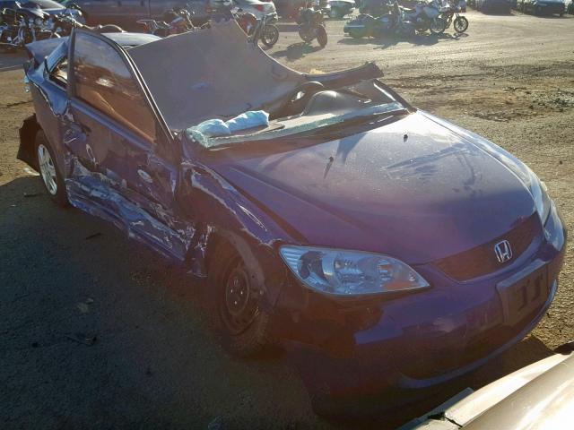 1HGEM22105L044664 - 2005 HONDA CIVIC DX V BLUE photo 1