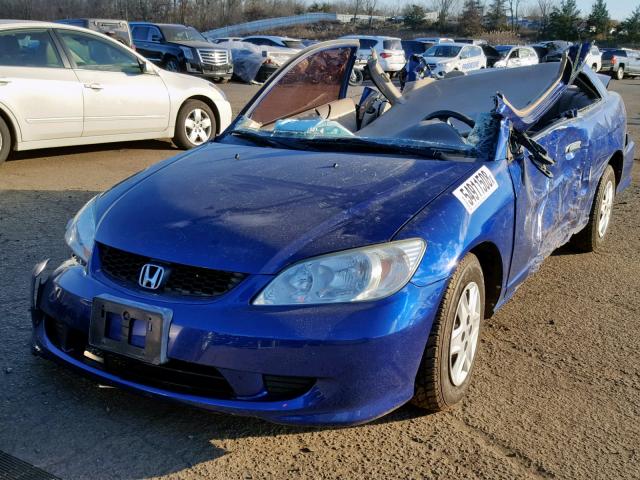 1HGEM22105L044664 - 2005 HONDA CIVIC DX V BLUE photo 2