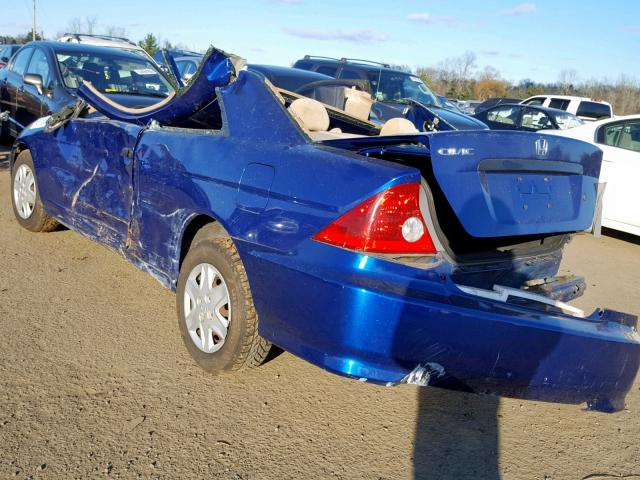 1HGEM22105L044664 - 2005 HONDA CIVIC DX V BLUE photo 3