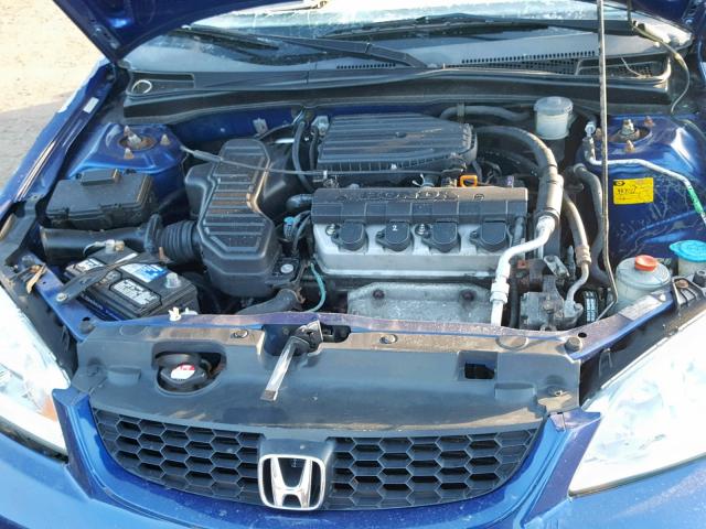 1HGEM22105L044664 - 2005 HONDA CIVIC DX V BLUE photo 7