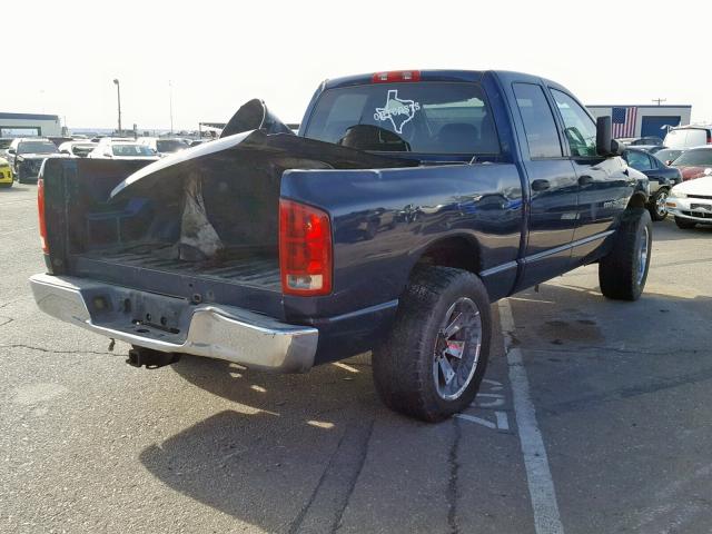 3D7KA28C64G140576 - 2004 DODGE RAM 2500 S BLUE photo 4