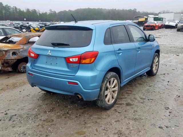 JA4AP4AUXCZ006794 - 2012 MITSUBISHI OUTLANDER BLUE photo 4