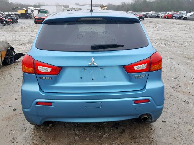 JA4AP4AUXCZ006794 - 2012 MITSUBISHI OUTLANDER BLUE photo 9