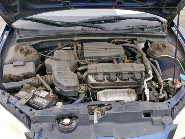 2HGES16325H594196 - 2005 HONDA CIVIC DX V BLUE photo 7