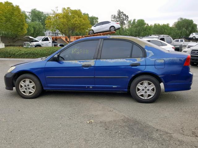 2HGES16325H594196 - 2005 HONDA CIVIC DX V BLUE photo 9