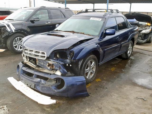 4S4BT63C855104170 - 2005 SUBARU BAJA TURBO BLUE photo 2