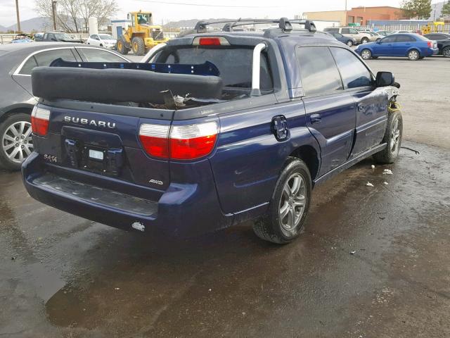 4S4BT63C855104170 - 2005 SUBARU BAJA TURBO BLUE photo 4