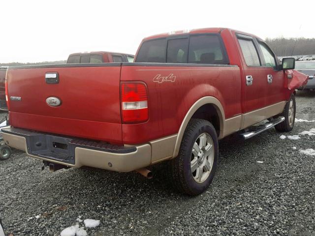 1FTPW14V07KB30089 - 2007 FORD F150 SUPER RED photo 4