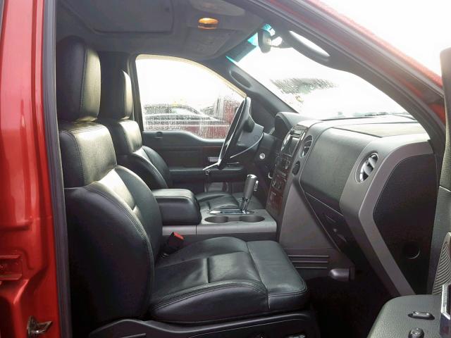 1FTPW14V07KB30089 - 2007 FORD F150 SUPER RED photo 5