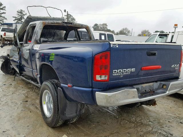 3D7MU48C74G140274 - 2004 DODGE RAM 3500 S BLUE photo 3