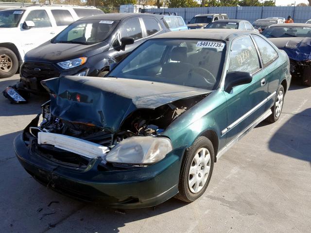 1HGEJ622XXL022120 - 1999 HONDA CIVIC DX GREEN photo 2