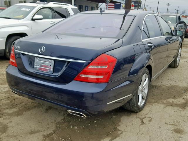 WDDNG7DB1CA423891 - 2012 MERCEDES-BENZ S 550 BLUE photo 4