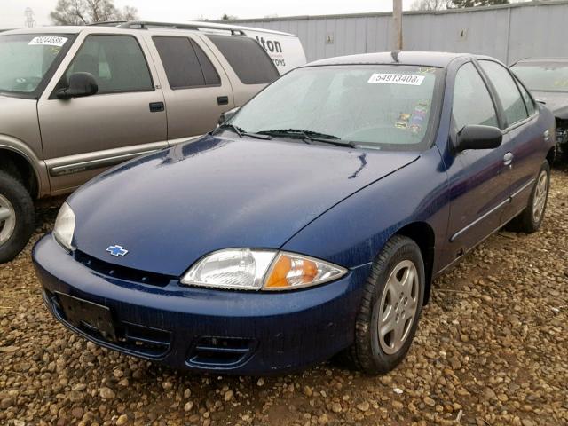 1G1JF524127278795 - 2002 CHEVROLET CAVALIER L BLUE photo 2