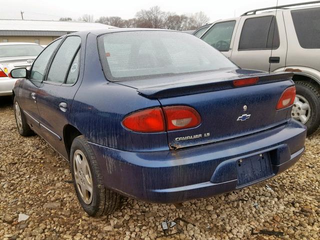 1G1JF524127278795 - 2002 CHEVROLET CAVALIER L BLUE photo 3