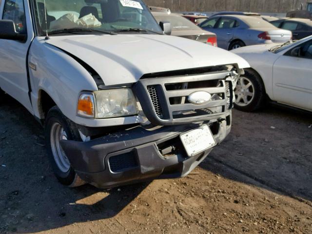 1FTYR10D56PA07642 - 2006 FORD RANGER WHITE photo 9