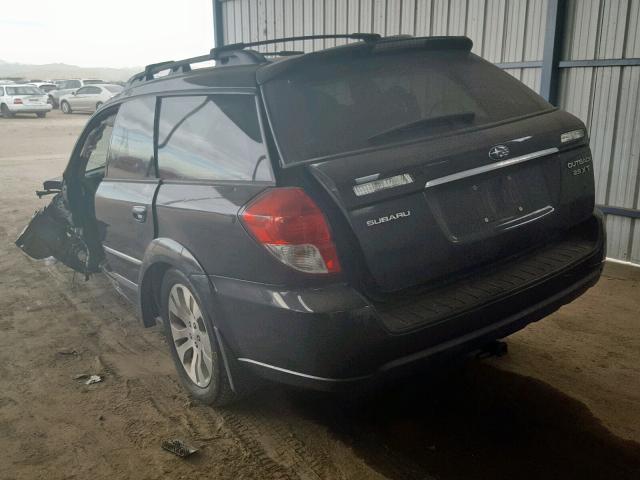 4S48P63C984345699 - 2008 SUBARU OUTBACK BLACK photo 3