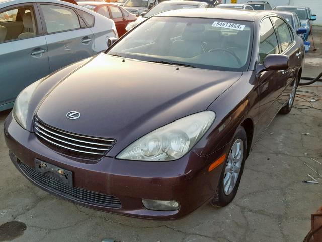 JTHBF30G120066340 - 2002 LEXUS ES 300 MAROON photo 2