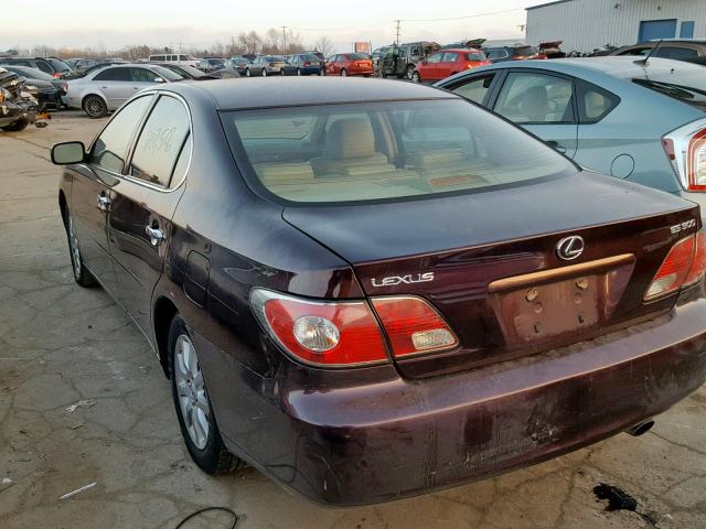 JTHBF30G120066340 - 2002 LEXUS ES 300 MAROON photo 3