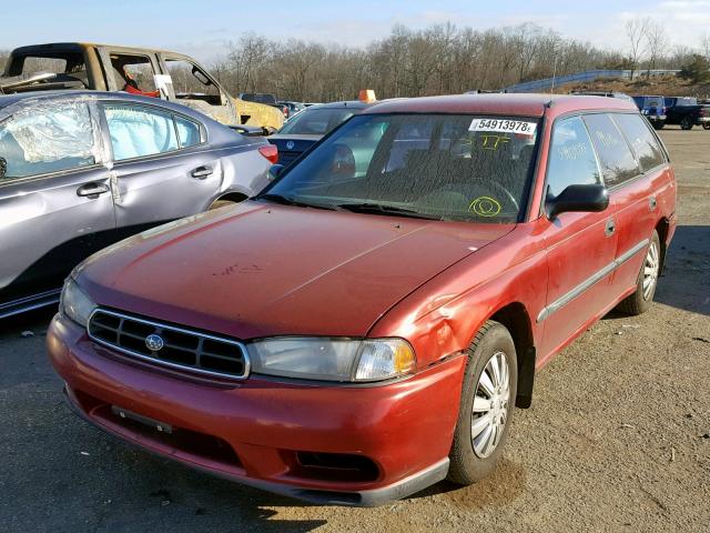 4S3BK4358W7319261 - 1998 SUBARU LEGACY L RED photo 2