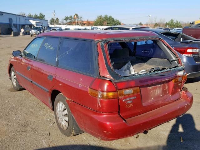 4S3BK4358W7319261 - 1998 SUBARU LEGACY L RED photo 3