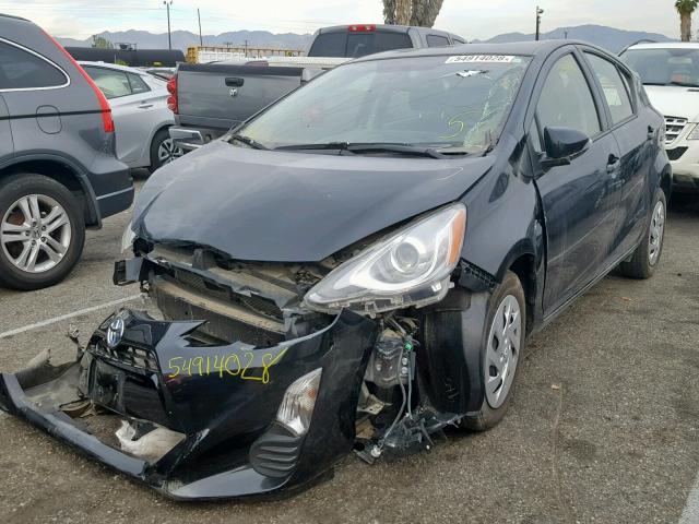 JTDKDTB3XG1135013 - 2016 TOYOTA PRIUS C BLACK photo 2