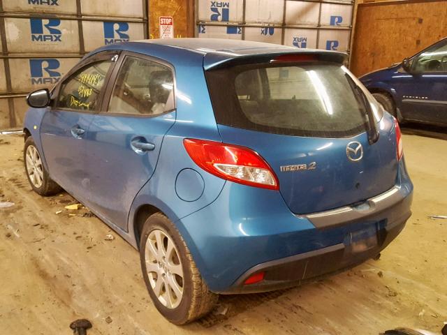 JM1DE1LY9C0135167 - 2012 MAZDA MAZDA2 BLUE photo 3