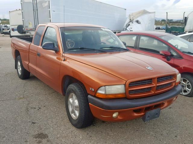 1B7GL22XXYS638820 - 2000 DODGE DAKOTA ORANGE photo 1