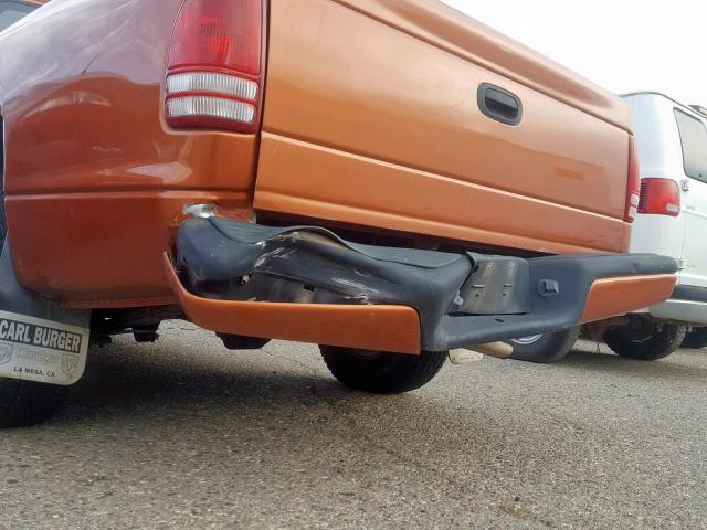 1B7GL22XXYS638820 - 2000 DODGE DAKOTA ORANGE photo 9