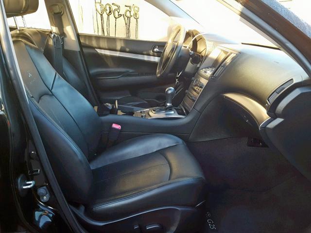 JN1DV6AP2CM700782 - 2012 INFINITI G25 BASE BLACK photo 5