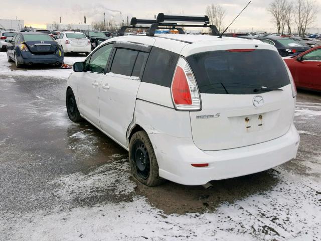 JM1CR2W32A0364650 - 2010 MAZDA 5 WHITE photo 3