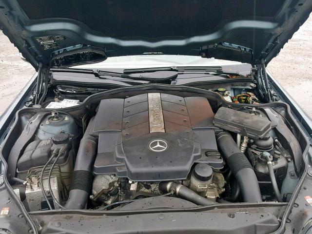 WDBSK75F73F040150 - 2003 MERCEDES-BENZ SL 500R BLUE photo 7