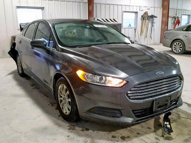 3FA6P0G73GR125437 - 2016 FORD FUSION S GRAY photo 1