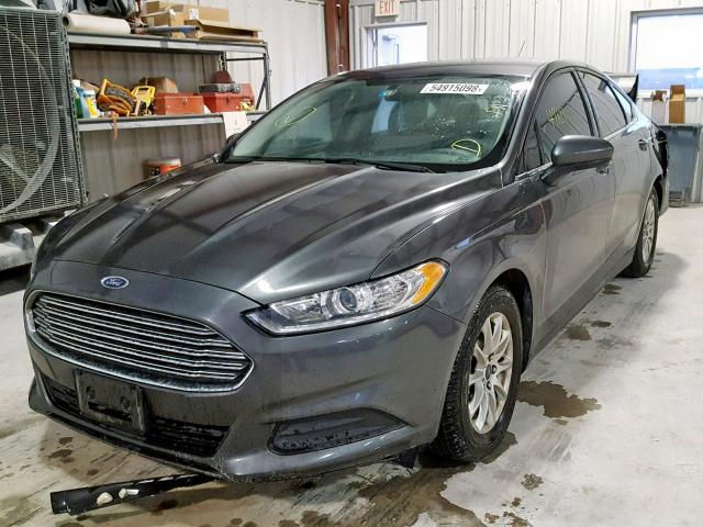 3FA6P0G73GR125437 - 2016 FORD FUSION S GRAY photo 2