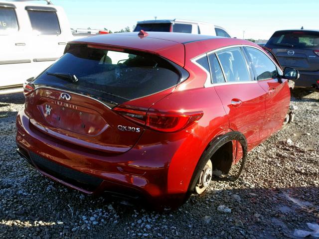SJKCH5CP6HA014449 - 2017 INFINITI QX30 BASE RED photo 4