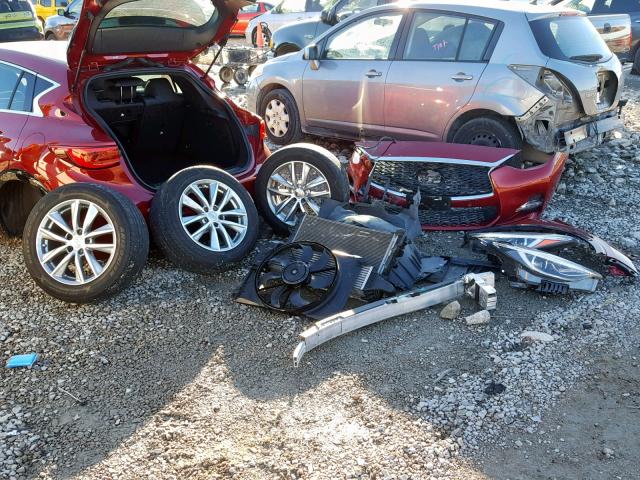 SJKCH5CP6HA014449 - 2017 INFINITI QX30 BASE RED photo 9