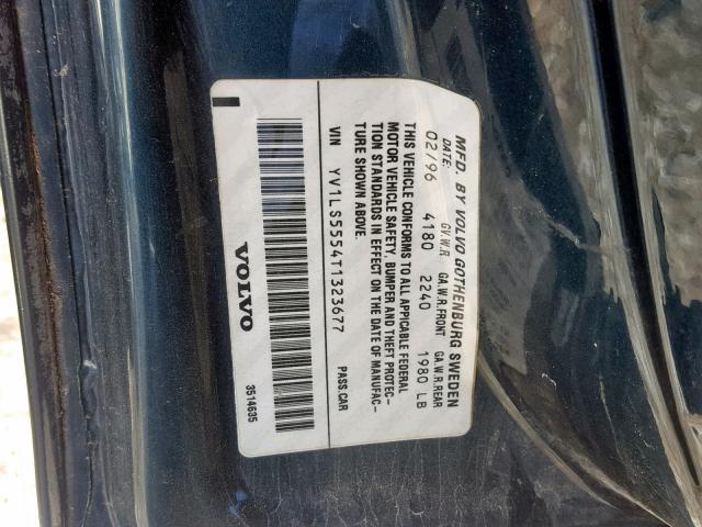 YV1LS5554T1323677 - 1996 VOLVO 850 BASE BLACK photo 10