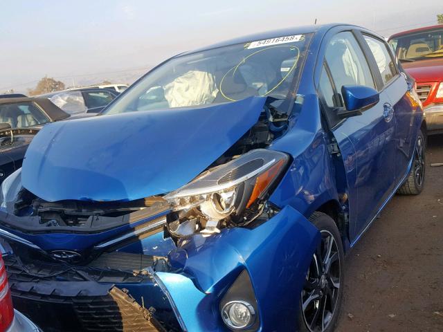 VNKKTUD34GA066459 - 2016 TOYOTA YARIS L BLUE photo 2