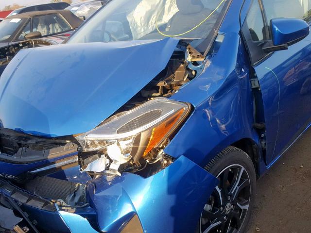 VNKKTUD34GA066459 - 2016 TOYOTA YARIS L BLUE photo 9